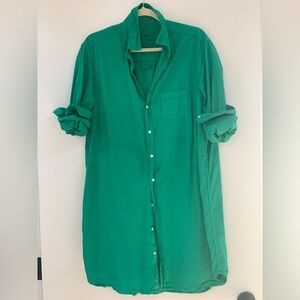 Frank & Eileen MARY Denim Kelly Green Button-Up Shirt XL